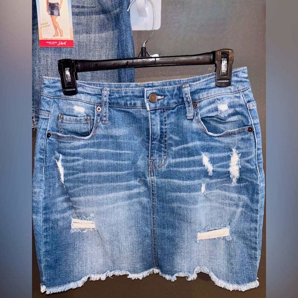 Denim Mini Skirt - Picture 2 of 15